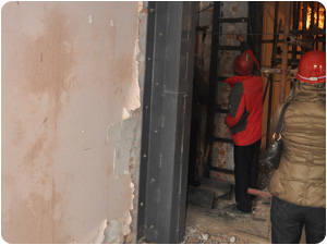 7.承重柱包钢效果